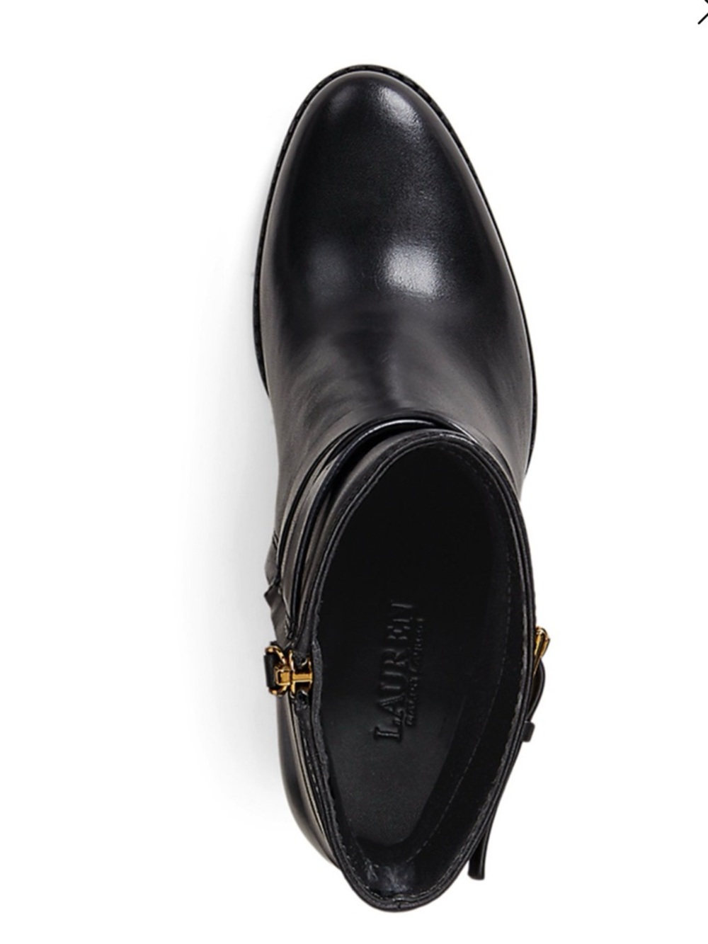 Lauren Ralph Lauren Collins Leather Bootie – Black | NIB | Size 11 - Picture 2 of 7
